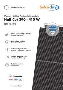 SolarDay Half Cut 410Wp TEN HC 108